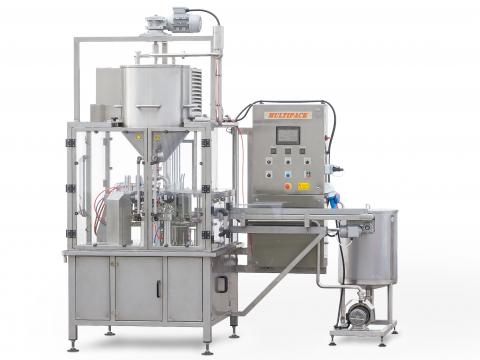 Vödörtöltő gép, tejföltöltő gép, joghurttöltő gép Vödörtöltő gép, tejföltöltő gép, joghurttöltő gép