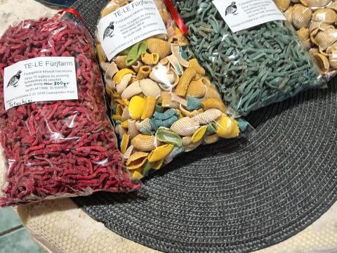 Fürjtojással készült, 10-féle házi száraztészta 500 g kiszerelésben Fürjtojással készült, 10-féle házi száraztészta 500 g kiszerelésben