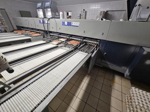 Moba 1000 tojásosztályozó, válogató, csomagoló gép